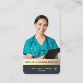 Moderne verpleegkundige Practitioner Elegant Donke Visitekaartje (Voorkant)