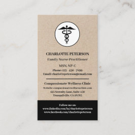 Moderne verpleegkundige Practitioner Visitekaartje