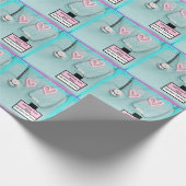 Moderne verpleegkundige Stethoscoop en uniform Cadeaupapier (Hoek)