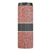 Moderne Verpleegster Roze Rose Goud Glitter Gepers Thermosbeker (Achterkant)