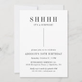 moderne verrassingsuitnodiging kaart (Voorkant)