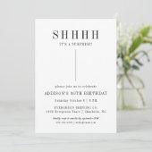 moderne verrassingsuitnodiging kaart (Staand voorkant)