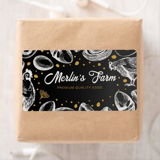 Moderne Verse Eieren Illustratie - Ei Carton Label (Insitu)
