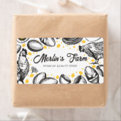 Moderne Verse Eieren Illustratie - Ei Carton Label (Insitu)