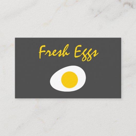 Moderne verse eieren visitekaartje (Voorkant)
