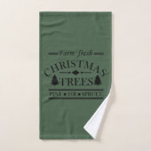 Moderne verse kerst dennenbomen bad handdoek (Handdoek)