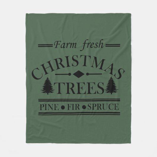 Moderne verse kerst dennenbomen fleece deken (Voorkant)