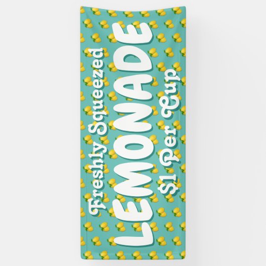 Moderne verse limonade stand spandoek (Verticaal)