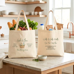 Moderne verse promotie voor huishoudelijke schoonm grote tote bag