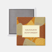 Moderne versnipperde bladeren herfst keuken magneet (Voorkant / Achterkant)