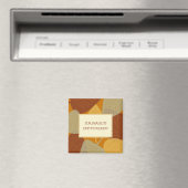 Moderne versnipperde bladeren herfst keuken magneet (Insitu (Vaatwasser))