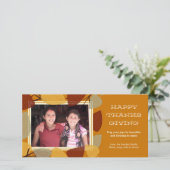 Moderne versnipperde bladeren Thanksgiving zegen Feestdagenkaart (Staand voorkant)