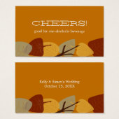 Moderne versnipperde drink van de herfstbar visitekaartje (Voorkant /achterkant)