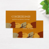 Moderne versnipperde drink van de herfstbar visitekaartje (Bureau)