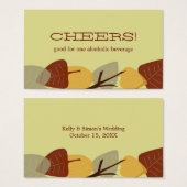 Moderne versnipperde drink van de herfstbar visitekaartjes (Voorkant /achterkant)