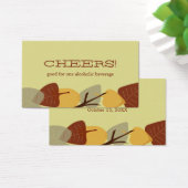 Moderne versnipperde drink van de herfstbar visitekaartjes (Bureau)