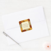 Moderne verspreide bladeren Thanksgiving viering Vierkante Sticker (Envelop)