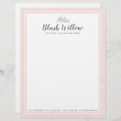 Moderne vertakkingen met botanische lef: Blush min Briefhoofd (Voorkant / Achterkant)