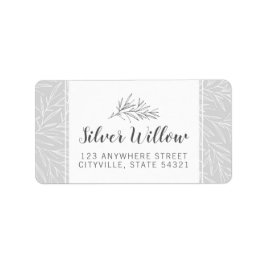 Moderne vertakkingen van de botanische lef Silver Etiket