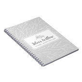 Moderne vertakkingen van de botanische lef Silver  Notitieboek (Rechterzijde)