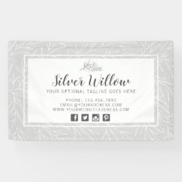 Moderne vertakkingen van de botanische lef Silver  Spandoek