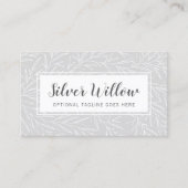 Moderne vertakkingen van de botanische lef Silver  Visitekaartje (Voorkant)