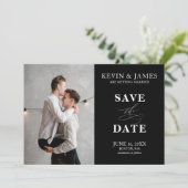 Moderne Verticaal Sla de datum Fotokaart op Save The Date (Staand voorkant)