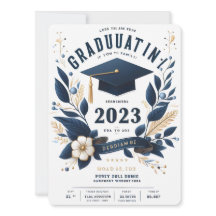 Moderne Vertical Photo Afstuderen uitnodigingsles