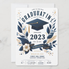 Moderne Vertical Photo Afstuderen uitnodigingsles Kaart