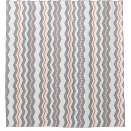 Moderne Verticale Chevron met elke kleur Douchegordijn