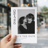 Moderne Verticale Datum Redactionele Foto Huwelijk Save The Date