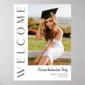 Moderne verticale foto afstudeerfeest welkom poster (Voorkant)