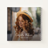 Moderne Verticale Foto Afstuderen 2025 gast Notitieboek (Achterkant)