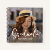 Moderne Verticale Foto Afstuderen 2025 gast Notitieboek (Voorkant)