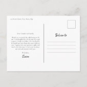 Moderne verticale foto Afstuderen Dank u Briefkaart (Achterkant)