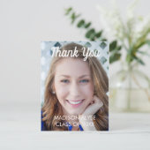 Moderne verticale foto Afstuderen Dank u Briefkaart (Staand voorkant)