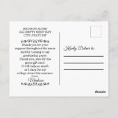 Moderne verticale foto Afstuderen Dank u Briefkaart (Achterkant)
