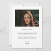 Moderne verticale foto Afstuderen - Hartelijk dank (Achterkant)