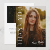 Moderne verticale foto Afstuderen - Hartelijk dank (Voorkant / Achterkant)