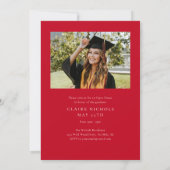 Moderne Verticale Foto Afstuderen Kaart (Achterkant)