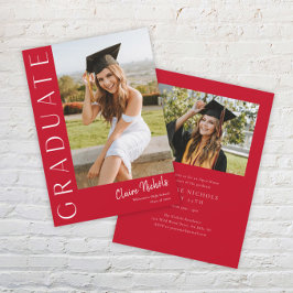 Moderne Verticale Foto Afstuderen Kaart