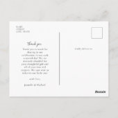 Moderne Verticale Foto Baby Shower Bedankt Briefkaart (Achterkant)