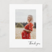 Moderne Verticale Foto Baby Shower Bedankt Briefkaart (Voorkant)