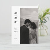 Moderne Verticale Foto Save The Date Kaart (Staand voorkant)