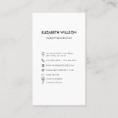 Moderne verticale foto van Trendy Professional Scr Visitekaartje (Achterkant)