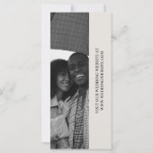 Moderne Verticale Fotostrip Bruiloft Save the Date (Achterkant)