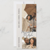 Moderne Verticale Fotostrip Bruiloft Save the Date (Voorkant)