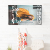 Moderne Verticale Gefeliciteerd Afstudeerder Foto  Spandoek (Insitu)