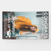 Moderne Verticale Gefeliciteerd Afstudeerder Foto  Spandoek (Horizontaal)