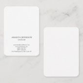 Moderne verticale minimalistische zwart-wit visitekaartje (Voorkant / Achterkant)